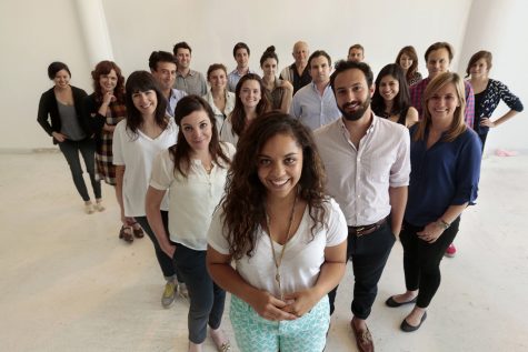 The employees of movie company A24, pictured at their New York office on West 26th Street, have no titles and pride themselves on operating like an Internet start-up. (Carolyn Cole/Los Angeles Times/MCT)