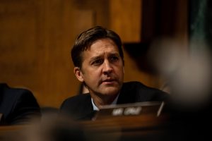 Senator Ben Sasse had tears in eyes after Christine Blasey Fords statements as the Senate Judiciary Committee holds a hearing for Dr. Christine Blasey Ford to testify about sexual assault allegations against Supreme Court nominee Judge Brett M. Kavanaugh at the Dirksen Senate Office Building on Capitol Hill Thursday, Sept. 27, 2018 in Washington, D.C. (Erin Schaff/Pool/Abaca Press/TNS)