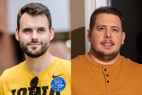Zach Wahls (left) and Carl Krambeck (right) are running for Iowa state Senate in the 37th District.