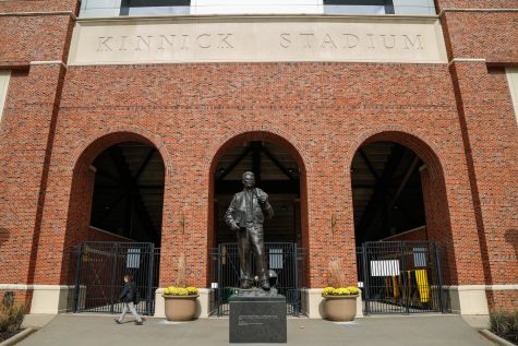University of Iowas Kinnick Stadium on Stadium Drive on Wednesday, Oct. 19, 2016. The University of Iowa is considering spending $100,000 to renovate a portion of the stadium. (The Daily Iowan/Anthony Vazquez)