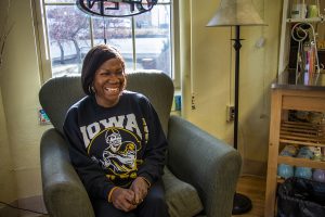 Bernadine Franks, a 67-year-old upcoming UI graduate, poses for a portrait in Wild Bills Coffeeshop on Tuesday, December 12, 2018. Franks made a promise to her mother she would graduate college and now she is earning a degree in social work. 