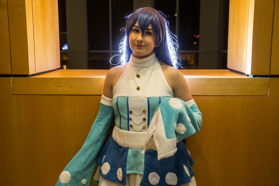 UI Cosplay Club President Leah Carlson poses for a photograph in the Adler Journalism Building on Monday. 