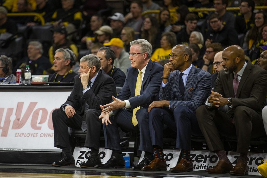 Iowa head coach Fran McCaffery watches the game during the mens basketball game against Western Carolina at Carver-Hawkeye Arena on Tuesday, December 18, 2018. The Hawkeyes defeated the Catamounts 78-60.