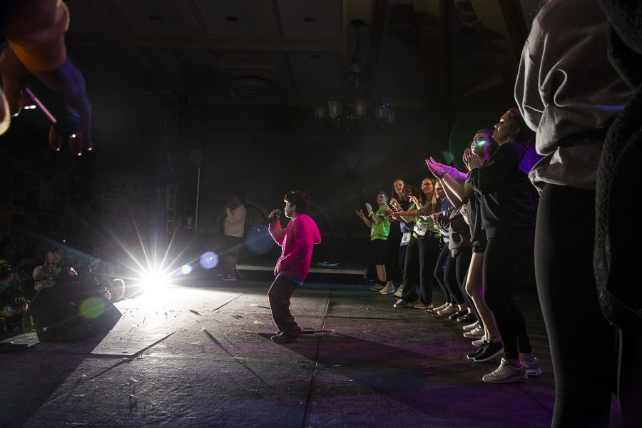 Aubree "Aubs" Dunn, performs during the Kid's Talent Show at Dance Marathon 25 at the IMU on Saturday, Feb. 2, 2019.