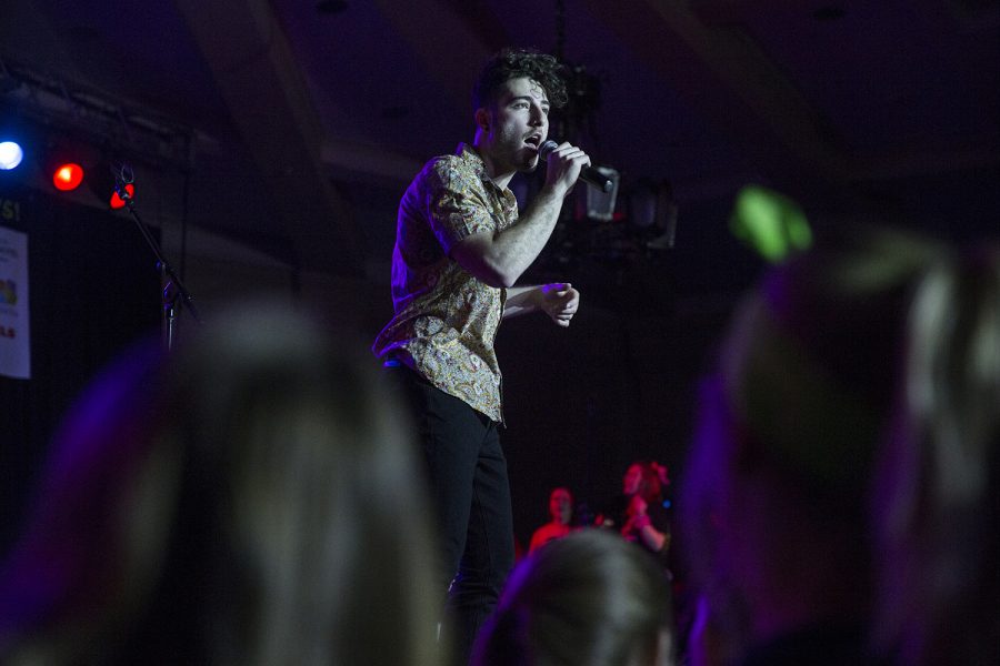 Fly by Midnight performs during Dance Marathon 25 at the Iowa Memorial Union on Saturday, February 2, 2019.