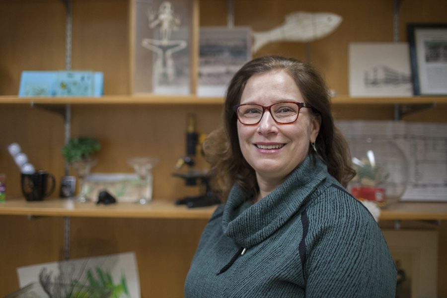 Chair of the University of Iowa Department of Biology, Diane C. Slusarski poses for a portrait on Monday, February 11th, 2018. 