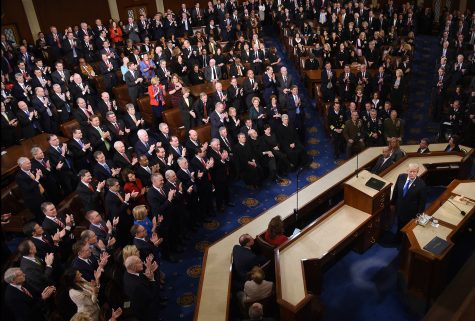 President Donald Trump delivers his first State of the Union address before a joint session of Congress on Capitol Hill in Washington, D.C., on January 30, 2018. (Olivier Douliery/Abaca Press/TNS