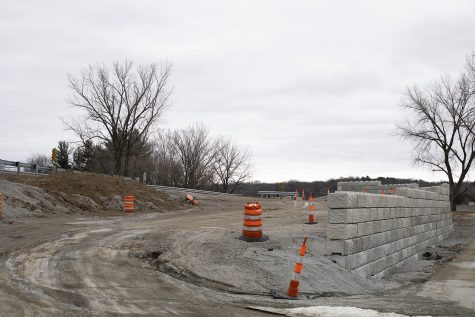 Construction areas are pictured near Mehaffey Bridge on Thursday, March 14, 2019. The bridge and surrounding area are apart of the trail renovation project.