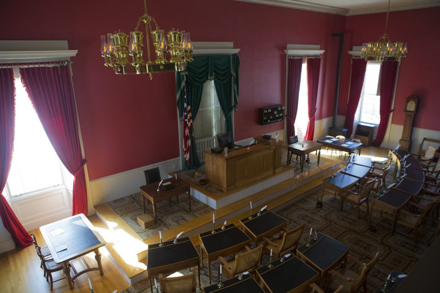 The house chamber at the Old Capitol Museum as seen on March 5.