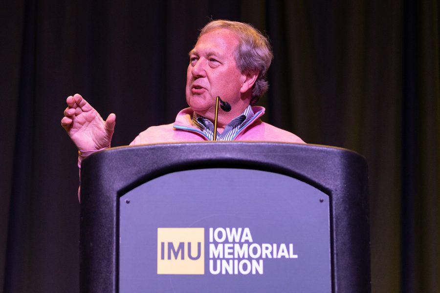 UI President Bruce Harreld speaks at the Chief Diversity Office’s 2019 Update on Diversity, Equity, and Inclusion in the IMU on Wednesday, January 16, 2019. (David Harmantas/The Daily Iowan)