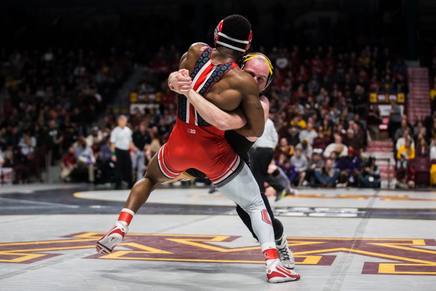 Iowas+165-lb+Alex+Marinelli+wrestles+Ohio+States+TeShan+Campbell+during+the+first+session+of+the+2019+Big+Ten+Wrestling+Championships+in+Minneapolis%2C+MN+on+Saturday%2C+March+9%2C+2019.+Marinelli+won+by+decision%2C+6-3.