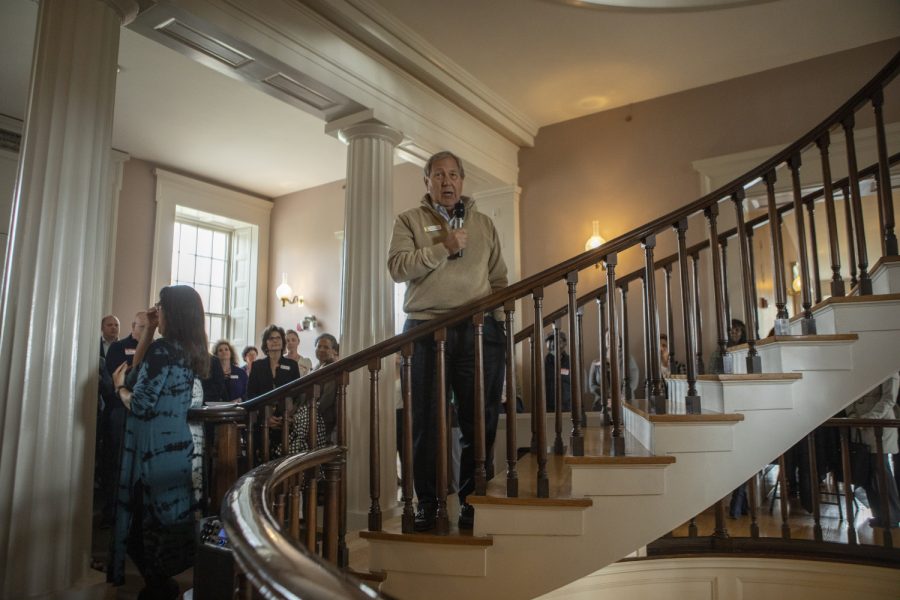 University of Iowa President Bruce Harreld speaks at the diversity, equity, and inclusion event at the Old Capitol Museum on Monday, April 29, 2019.