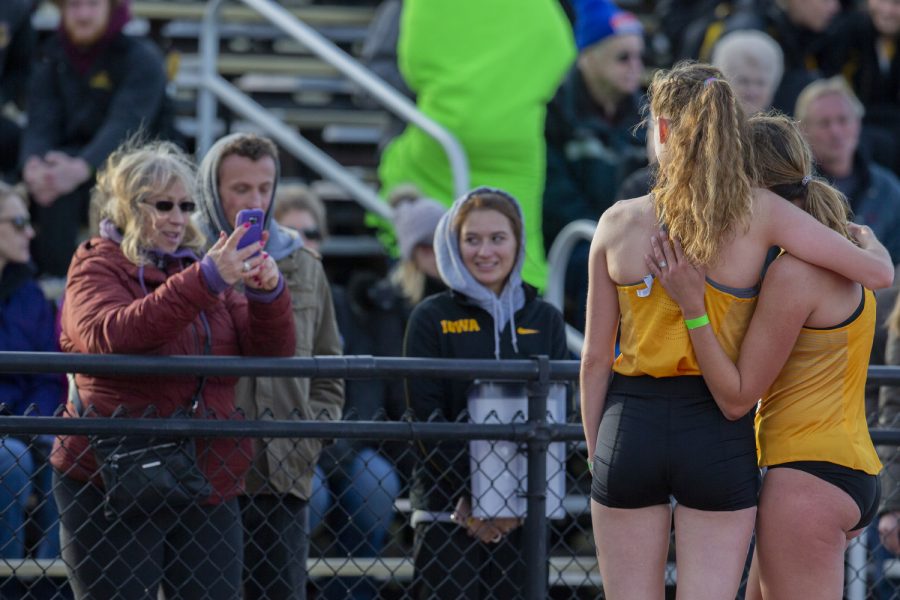 at the Musco Twilight Invitational at the Cretzmeyer Track on Saturday, April 13, 2019. The Hawkeyes won 10 events during the meet. The Iowa women ranked first with 183 points, and the men ranked fifth 76 points.