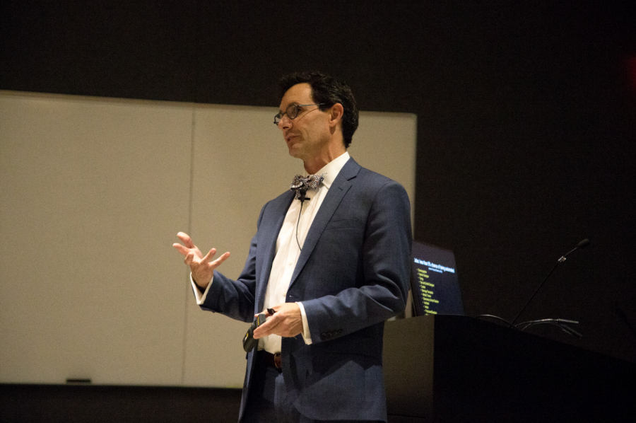 Dean of the Herberger Institute for Design and the Arts at Arizona State University, Steven Tepper is seen on Tuesday, April 10th 2019. Steven Trepper gives a lecture on creativity, culture, and social change in the West Art Building.
