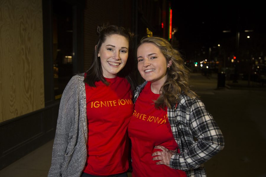 Ignite Iowa presidential candidate Noel Mills (right) and vice presidential candidate Sarah Henry (left) pose for a portrait on Saturday, March 30, 2019.