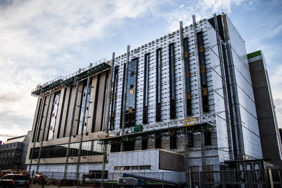 The new College of Pharmacy building, which is currently being constructed, is seen on Tuesday, April 16, 2019. 