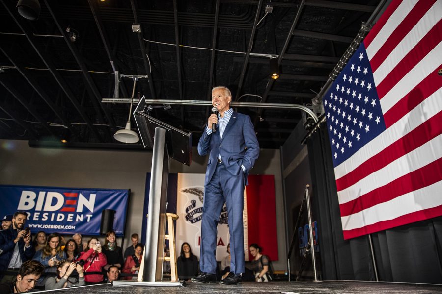 Former Vice President and 2020 Democratic Presidential candidate Joe Biden speaks at Big Grove Brewery in Iowa City on Wednesday, May 1, 2019. Iowa City was the second stop on the Iowa Kickoff Tour for the Biden campaign.