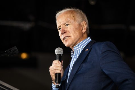 Former Vice President and 2020 Democratic Presidential candidate Joe Biden addresses issues in society at Big Grove Brewery in Iowa City on Wednesday, May 1, 2019. Iowa City was the second stop on the Iowa Kickoff Tour for the Biden campaign.