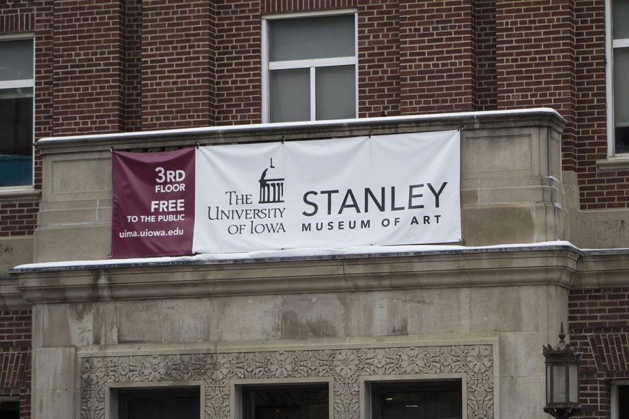 The Stanley Museum of Art sign is seen outside of the IMU on Monday, January 14, 2019. 