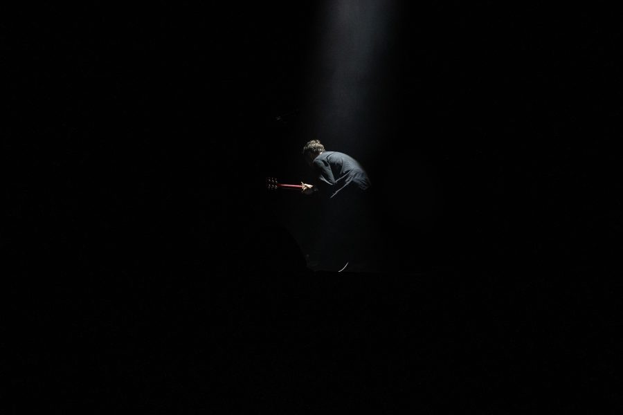 Kristian Matsson plays during a performance by The Tallest Man On Earth at the Englert Theater on Thursday, May 2, 2019. Matsson, the brain behind The Tallest Man on Earth, released his latest album I Love You. It's a Fever Dream. released on April 19, 2019.