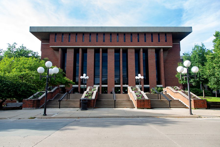 The University of Iowa Library is seen on Monday, June 17, 2019.