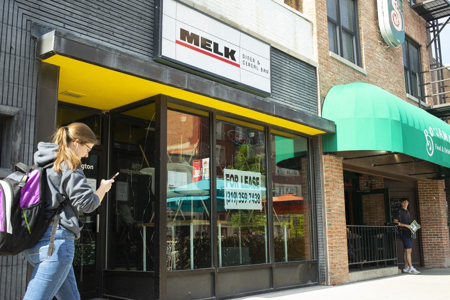 Melk’s closed location is seen on Monday, June 17th, 2019.(Michael Guhin/The Daily Iowan)