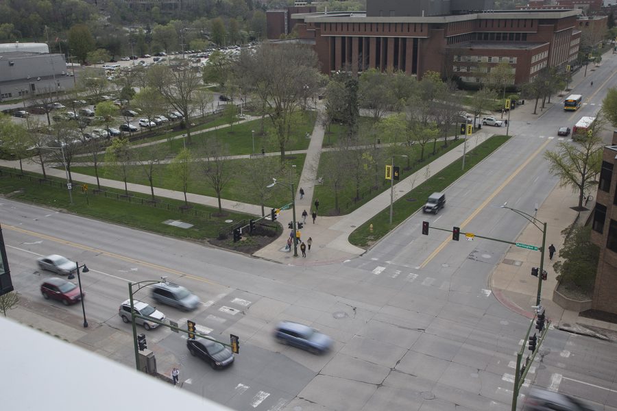Gibson Square is seen on May 1, 2019. Gibson Square will be the sight of the new Stanley Art Museum. (Katie Goodale/The Daily Iowan)