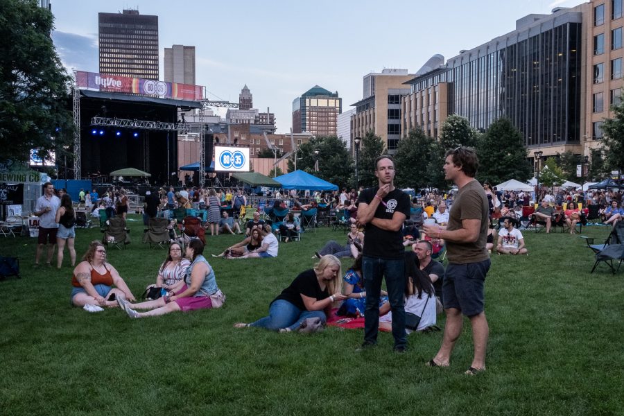 The festival ground is seen during the 2019 80/35 Festival in downtown Des Moines on Friday, July 12, 2019.