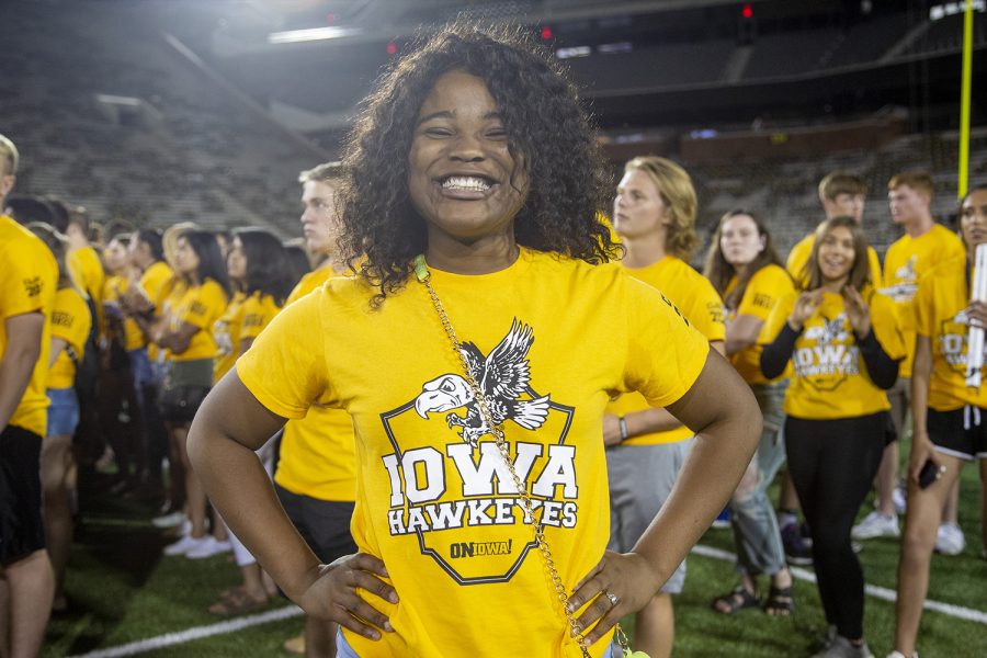 Nyla Noble poses for a portrait at the Kickoff at Kinnick for On Iowa! on Friday, August 23. 