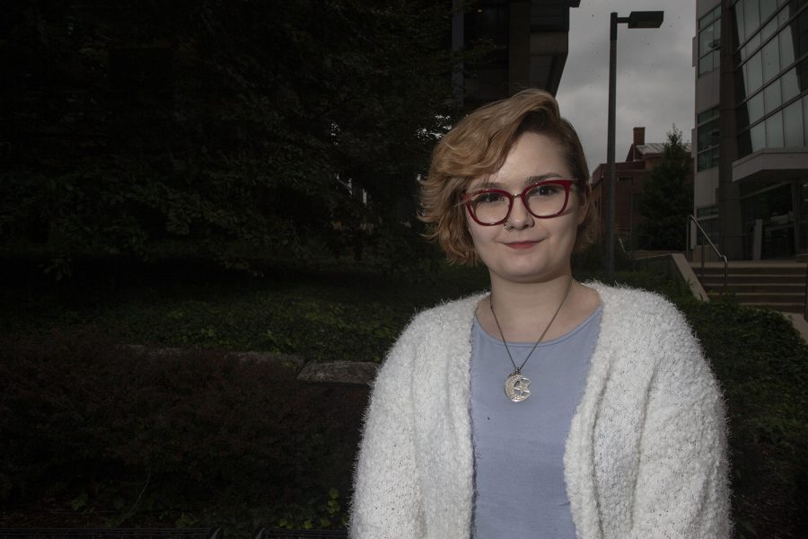 Ariela Sakanovic poses for a portrait on the T. Anne Cleary Walkway on Aug. 26, 2019. 