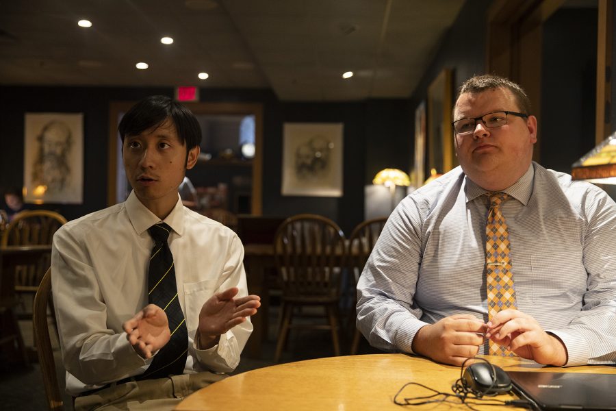 GPSG Vice President Thomas Pak and President Dexter Golinghorst sit for an interview at Java House on Monday, August 19, 2019. 