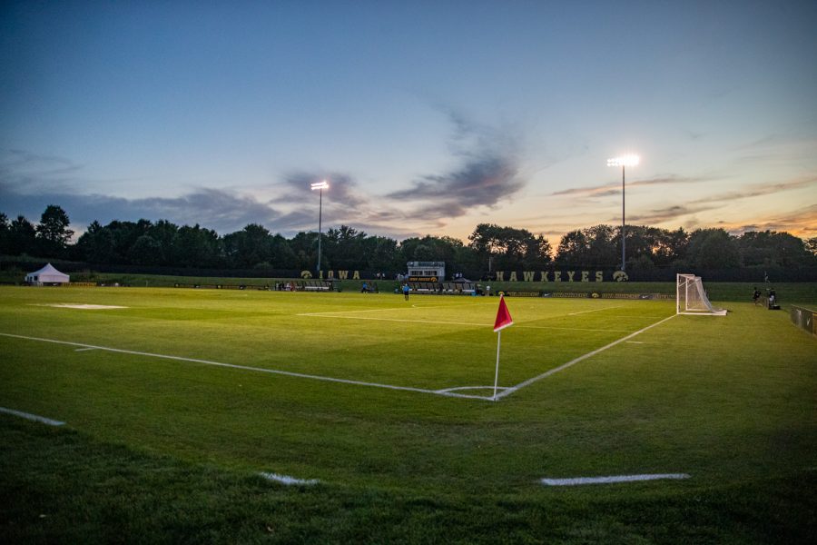 The Iowa Soccer Complex is seen during a womens soccer match between Iowa and Western Michigan on Thursday, August 22, 2019. The Hawkeyes defeated the Broncos, 2-0.
