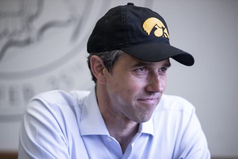 Beto ORourke sits down for an interview with Daily Iowan staff in the IMU on April 7, 2019. ORourke will be running for the democratic nomination for president. 