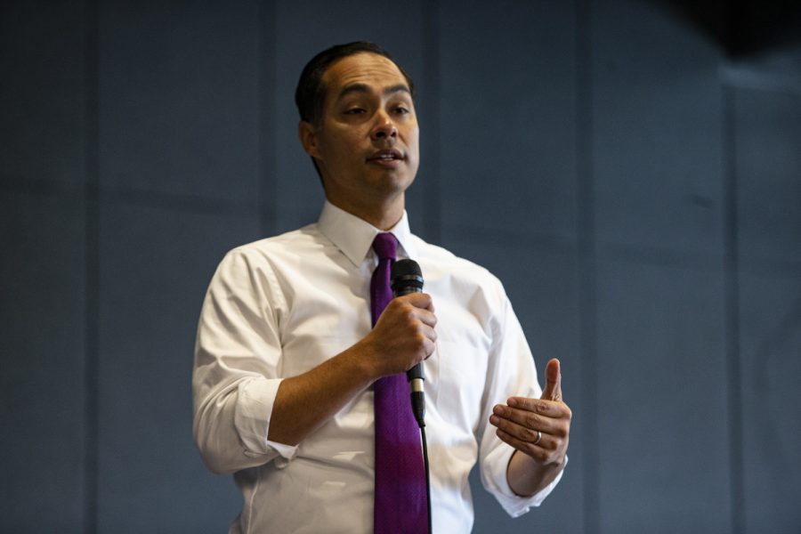 Democratic presidential candidate and former Housing and Urban Development Secretary Julian Castro speaks at St. Andrews Presbyterian Church on Oct. 18, 2019. 