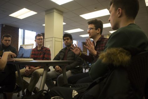 Dylan Montigney talks about Japans esports scene at an interview in the Iowa Memorial Union on Monday, December 10, 2018. 
