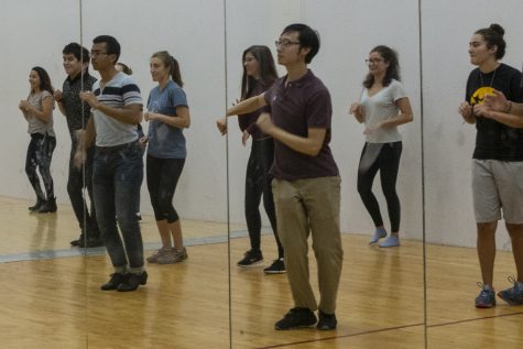 Salsa Club meets on Friday, September 26, 2019 at Field House on the West Side of Campus for the first time this school year.