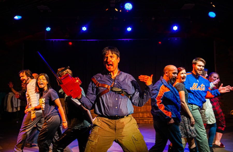 The cast of Evil Dead: The Musical performs the final number at the Iowa City community theater on Thursday, October 24th, 2019. Evil Dead: The Musical is based on the 181 cult film, The Evil Dead.