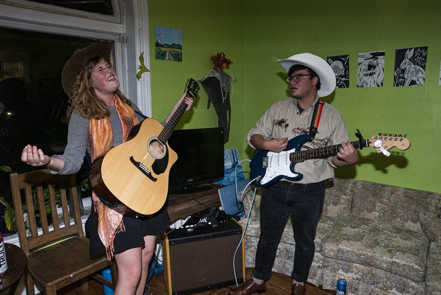Cowpoke performs at River City Housing Collective on Saturday, October 27th, 2019.   As part of a Halloween celebration, River City Collective Housing hosted various local bands along with a costume contest. 