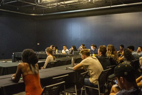 UISG meets on Tuesday, September 17, 2019 in the Blackbox Theater at the IMU. (Rauele Decker/The Daily Iowan)