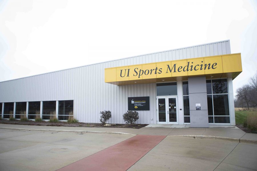 The University of Iowa’s Sports Medicine Building is seen on Sunday, November 17, 2019.