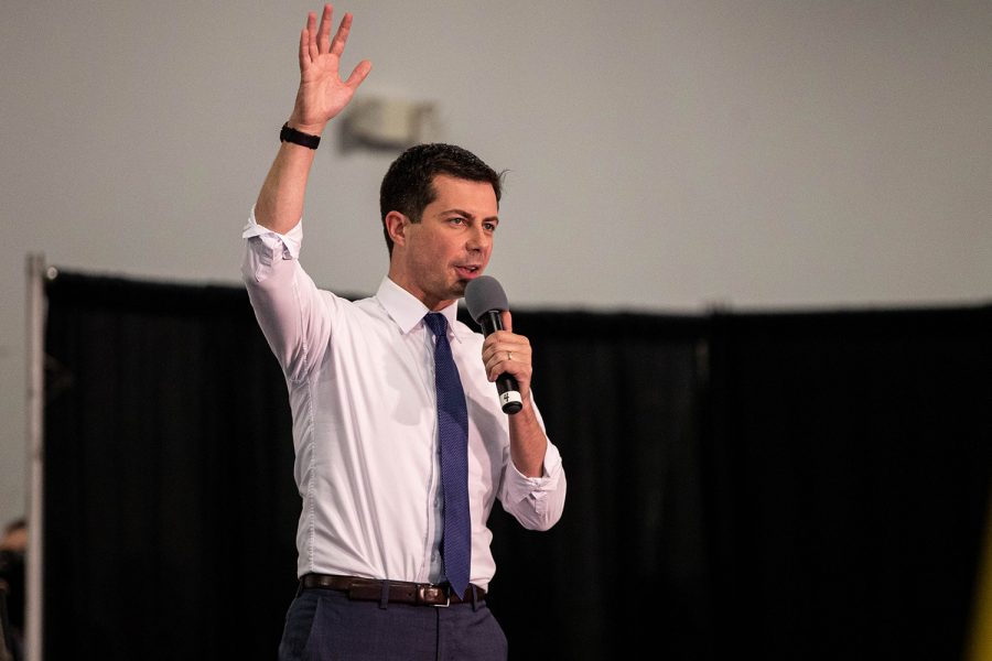 Mayor+Pete+Buttigieg+speaks+during+the+first+annual+Finkenauer+fish+fry+at+Hawkeye+Downs+on+Saturday%2C+November+2%2C+2019.++U.S.+Rep.+Abby+Finkenauer+hosted+eight+presidential+candidates+for+a+fish+fry+focused+on+jobs+and+infrastructure.