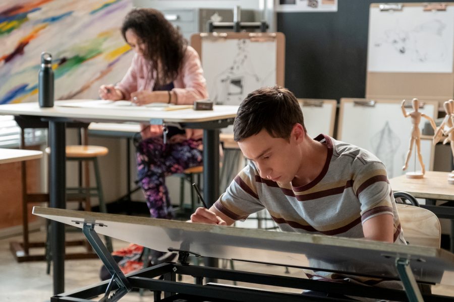 Art helps Sam (Keir Gilchrist), who has autism, express himself. (Beth Dubber / Netflix/TNS)