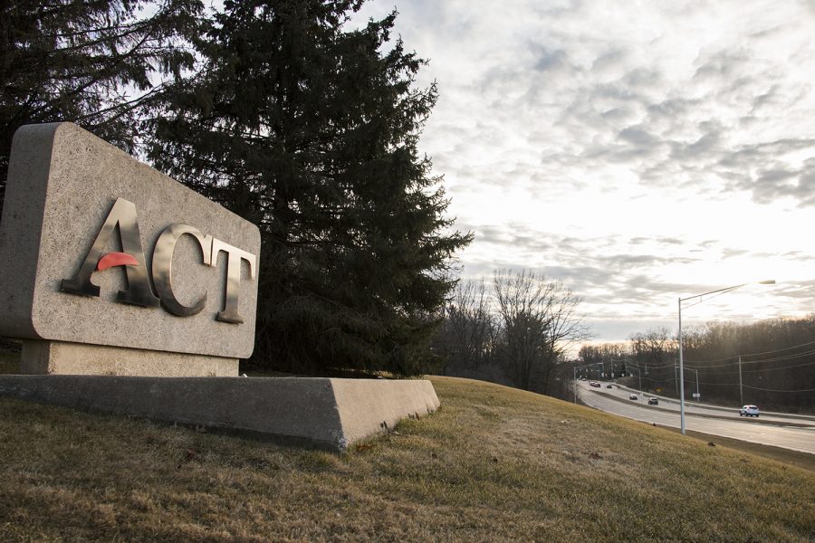 The ACT sign is seen outside of the ACT Headquarters on Monday, March 5, 2018. ACT offices are expected to experience upcoming lay-offs. 