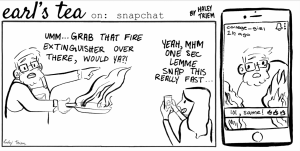 Cartoon: Earls Tea on Snapchat
