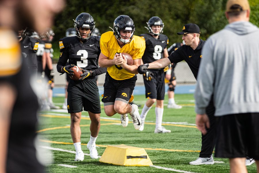 Iowa players practice at Mesa College in San Diego on Tuesday, Dec. 24, 2019.