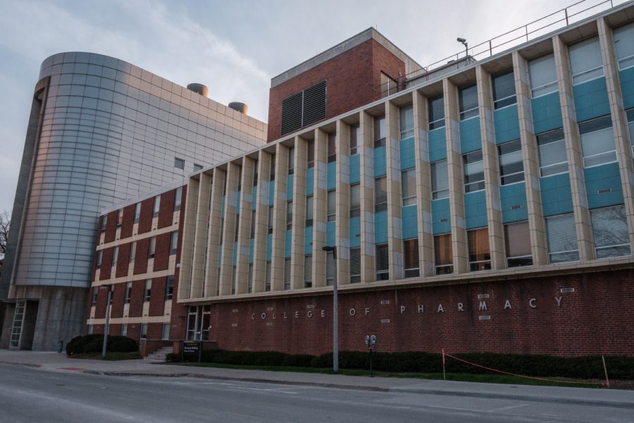 The College of Pharmacy building is seen on Monday, April 15, 2019. 