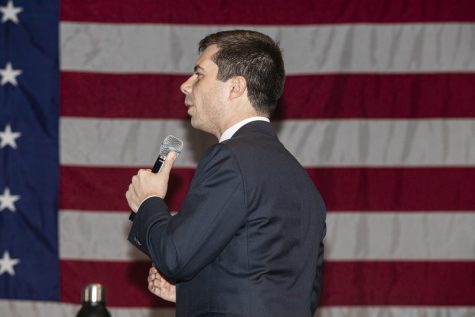 Former Mayor of South Bend Ind. Pete Buttigieg hosts a town hall at Cedar Rapids Veterans Memorial Building Armory on Tuesday, January 21st, 2020. Buttigieg is a democratic hopeful for the 2020 Presidential election. 