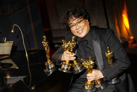 HOLLYWOOD,  CA – February 9, 2020: Bong Joon Ho, winner of the director Oscar and international feature Oscar for "Parasite" at the Academy Awards Governors Ball on Sunday, February 9, 2020 at the Dolby Theatre at Hollywood & Highland Center in Hollywood, CA. 