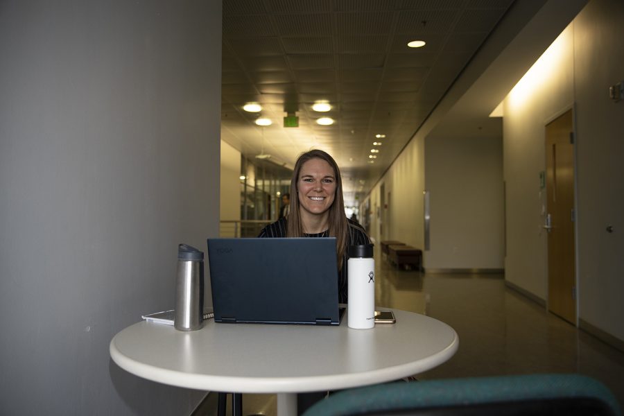 Megan Cannon poses for a portrait on Wednesday, March 11, 2020 in the Pappajohn Biomedical Research Institute. Cannon is a first year student in the physician’s assistant program. (Jenna Galligan/The Daily Iowan)