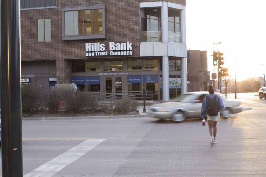 Hills Bank and Trust Company is seen on April 17, 2019. 